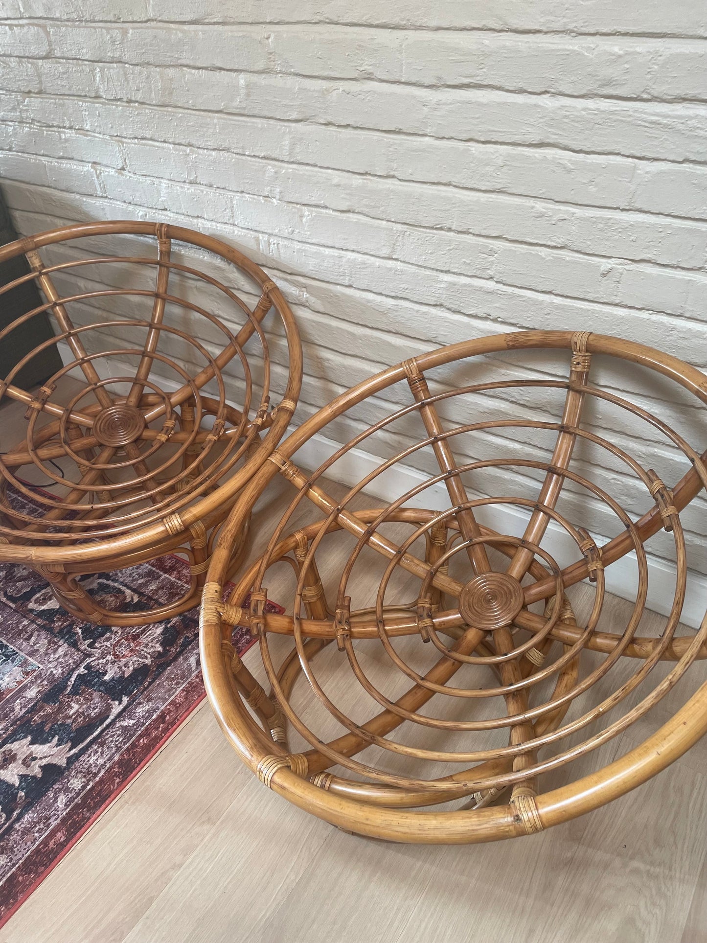 Pair of Tub Style Papasan chairs