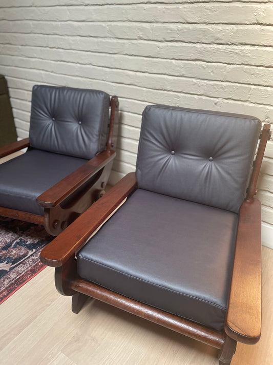 A Pair of Imbuia Occasional Chairs