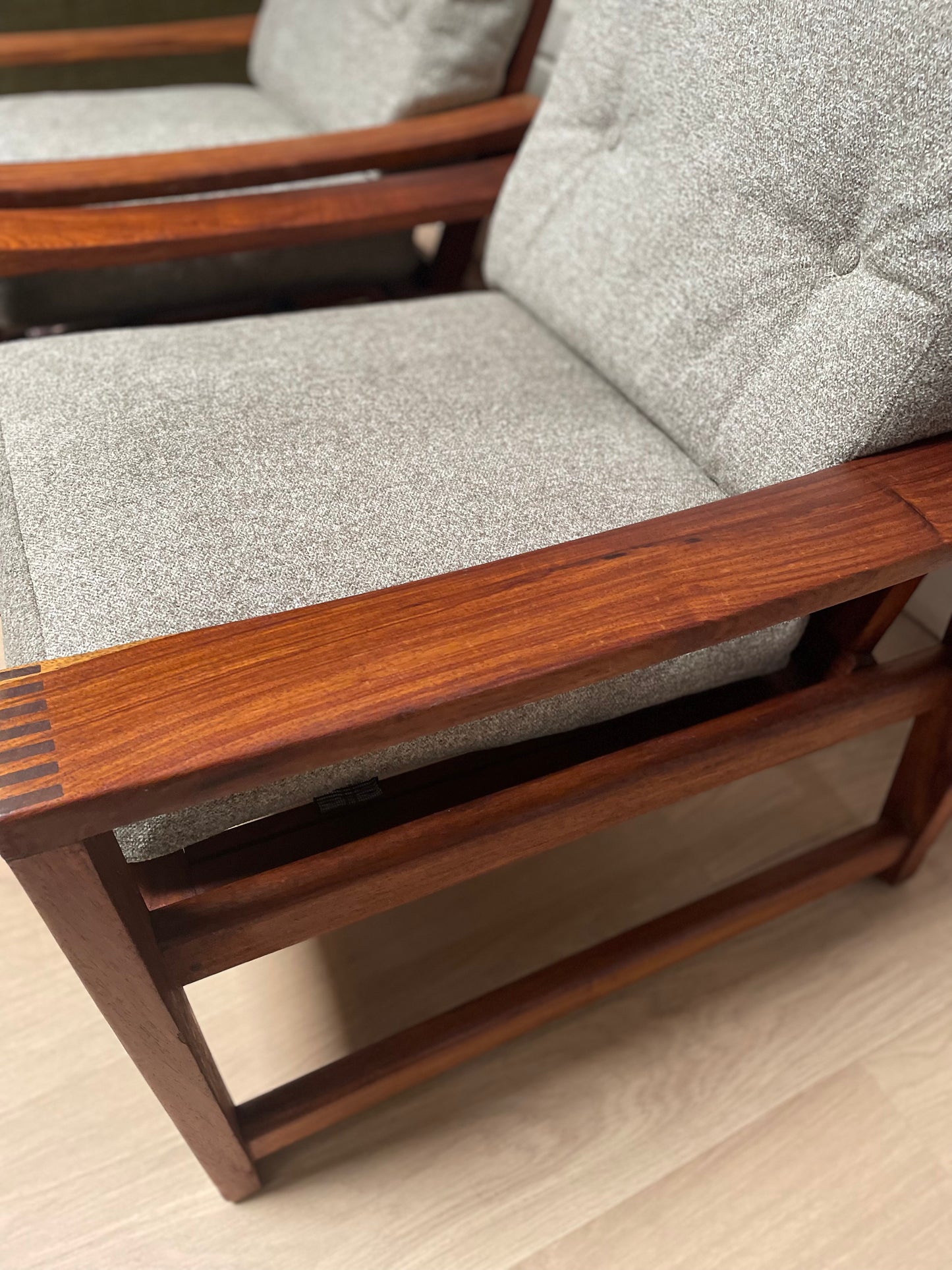 A pair of Kiaat Kallenbach armchairs