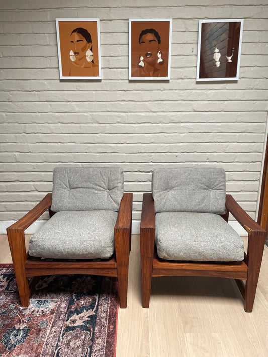 A pair of Kiaat Kallenbach armchairs