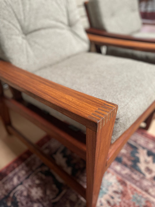 A pair of Kiaat Kallenbach armchairs