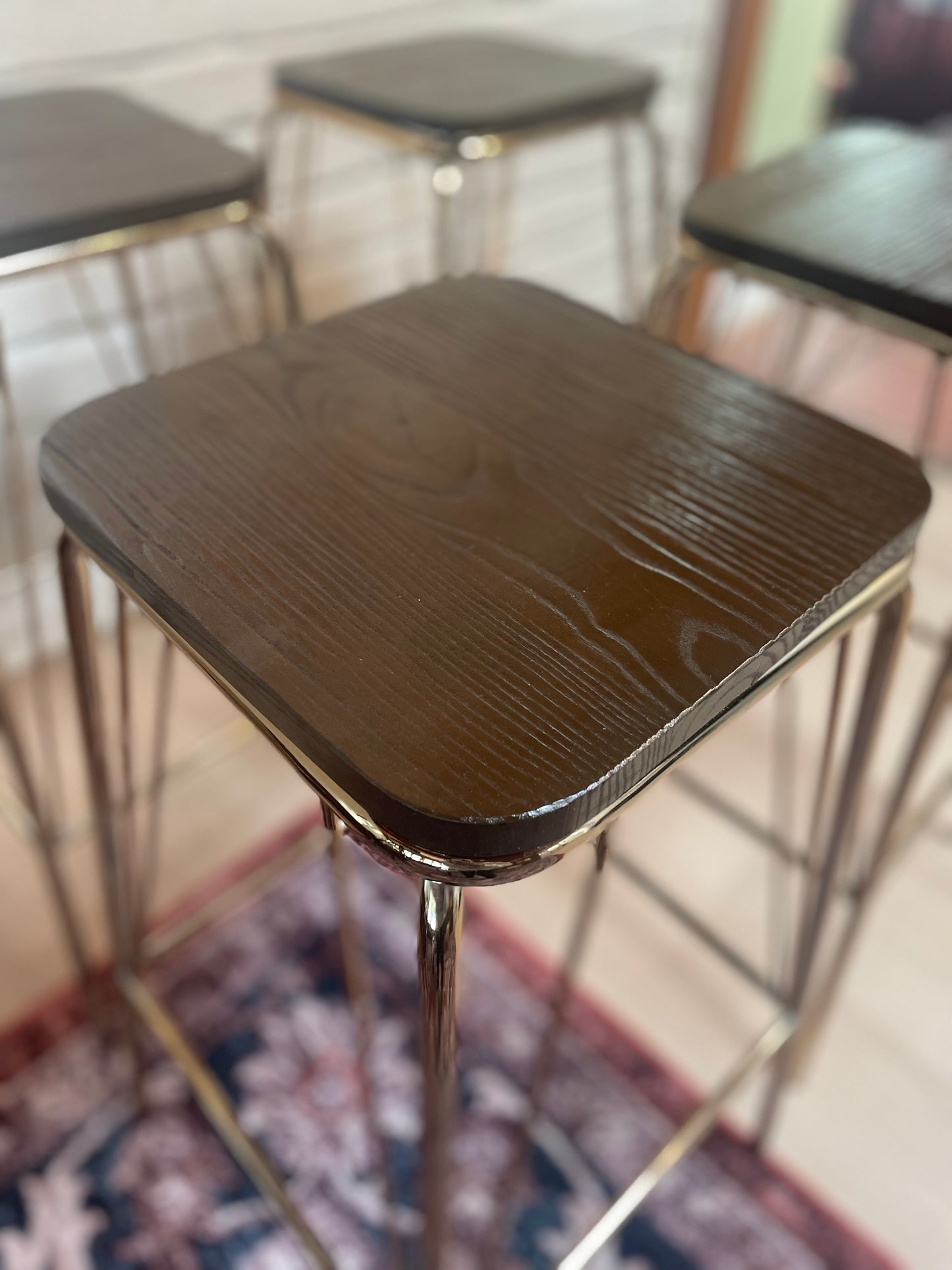 The Mod Oak Bar Stool-Retro Edition