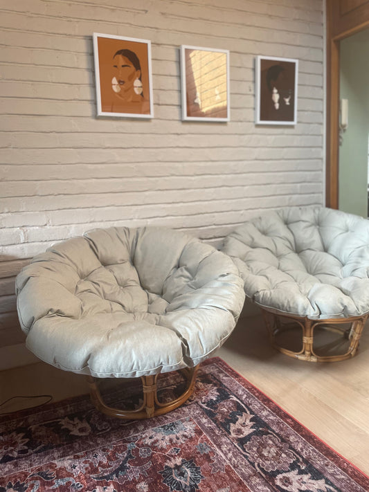 Pair of Tub Style Papasan chairs