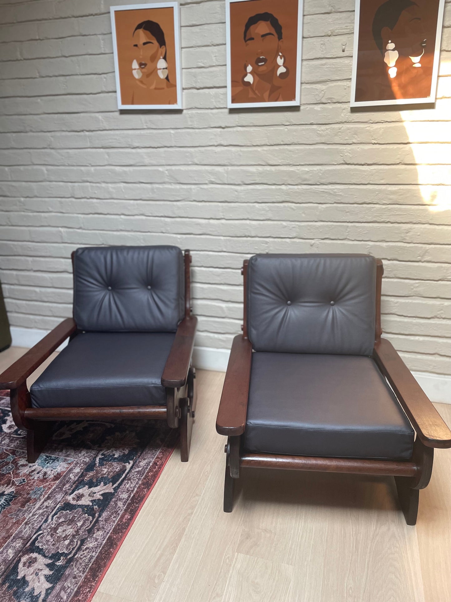 A Pair of Imbuia Occasional Chairs