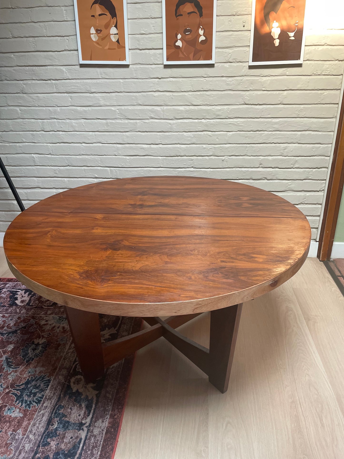 Imbuia Table +Dining Chairs — Classic Retro Revival (Set of Six)