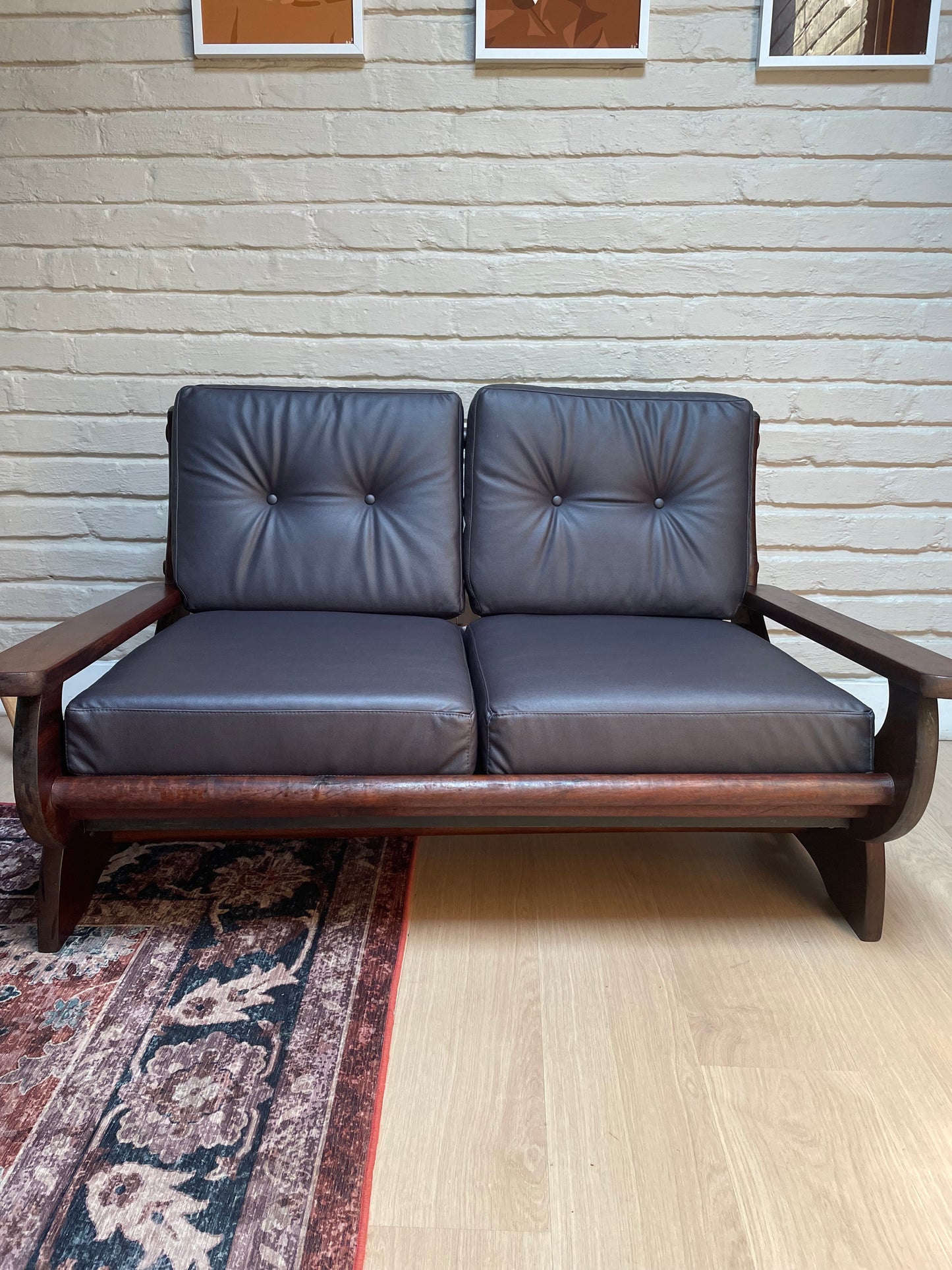Mid-Century Imbuia Two-Seater by 31st Home
