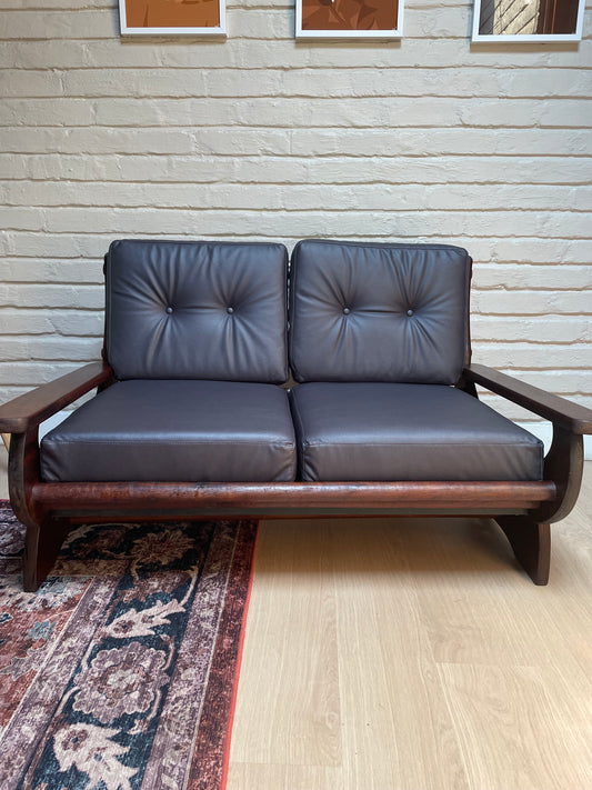 Mid-Century Imbuia Two-Seater by 31st Home