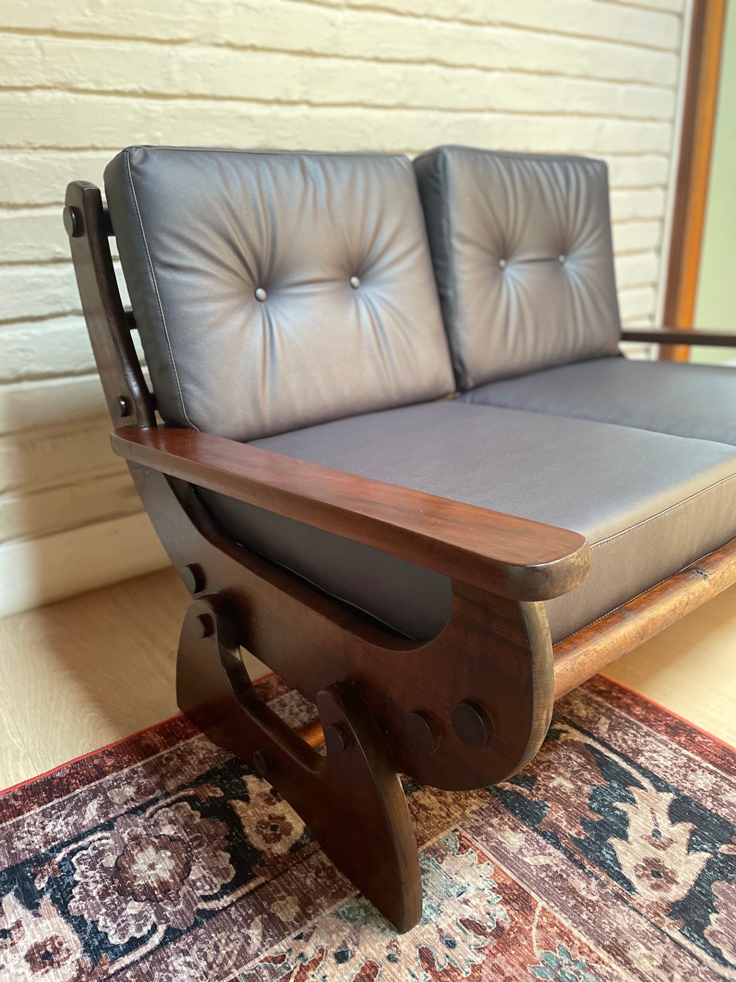 Mid-Century Imbuia Two-Seater by 31st Home