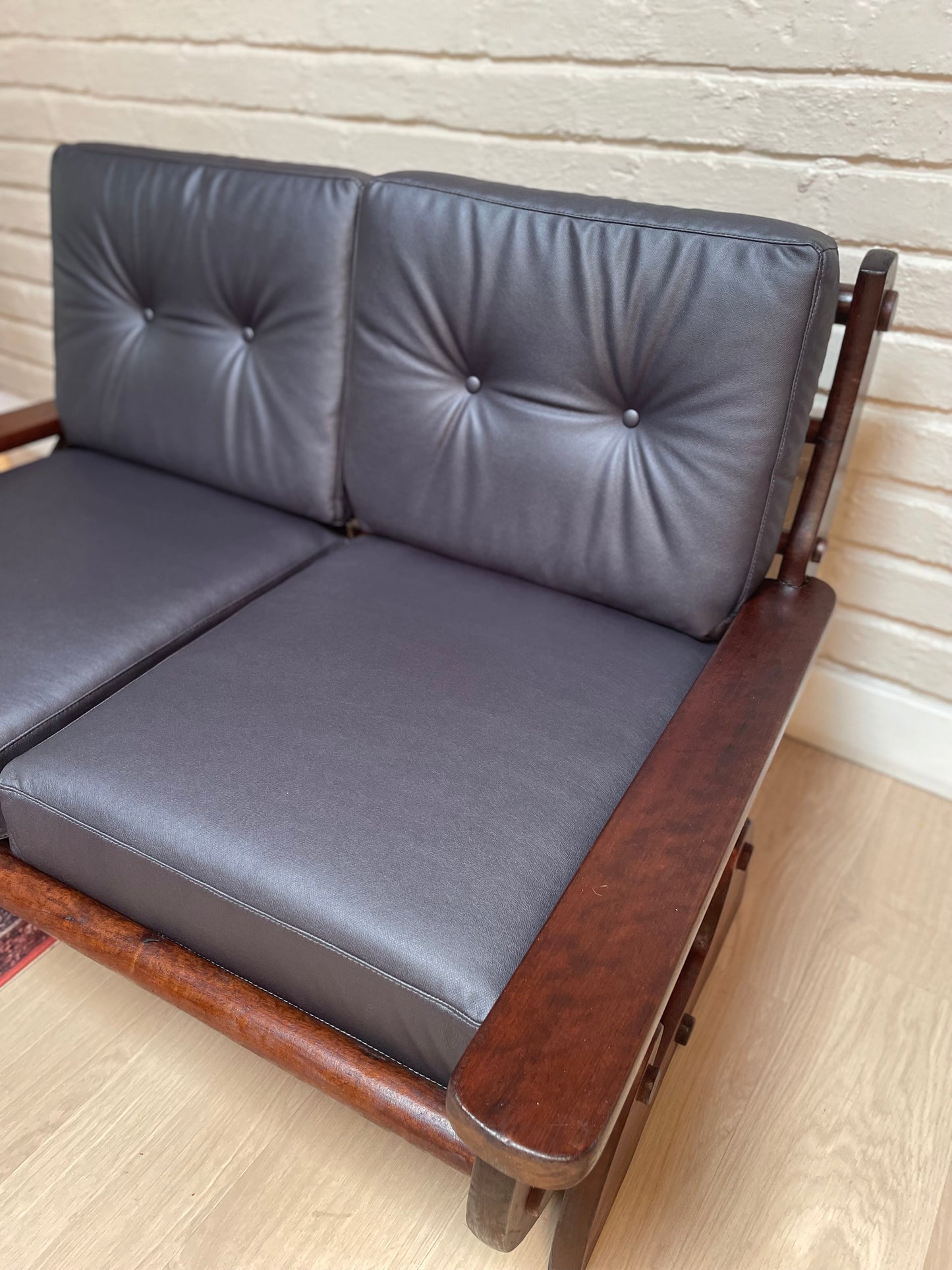 Mid-Century Imbuia Two-Seater by 31st Home