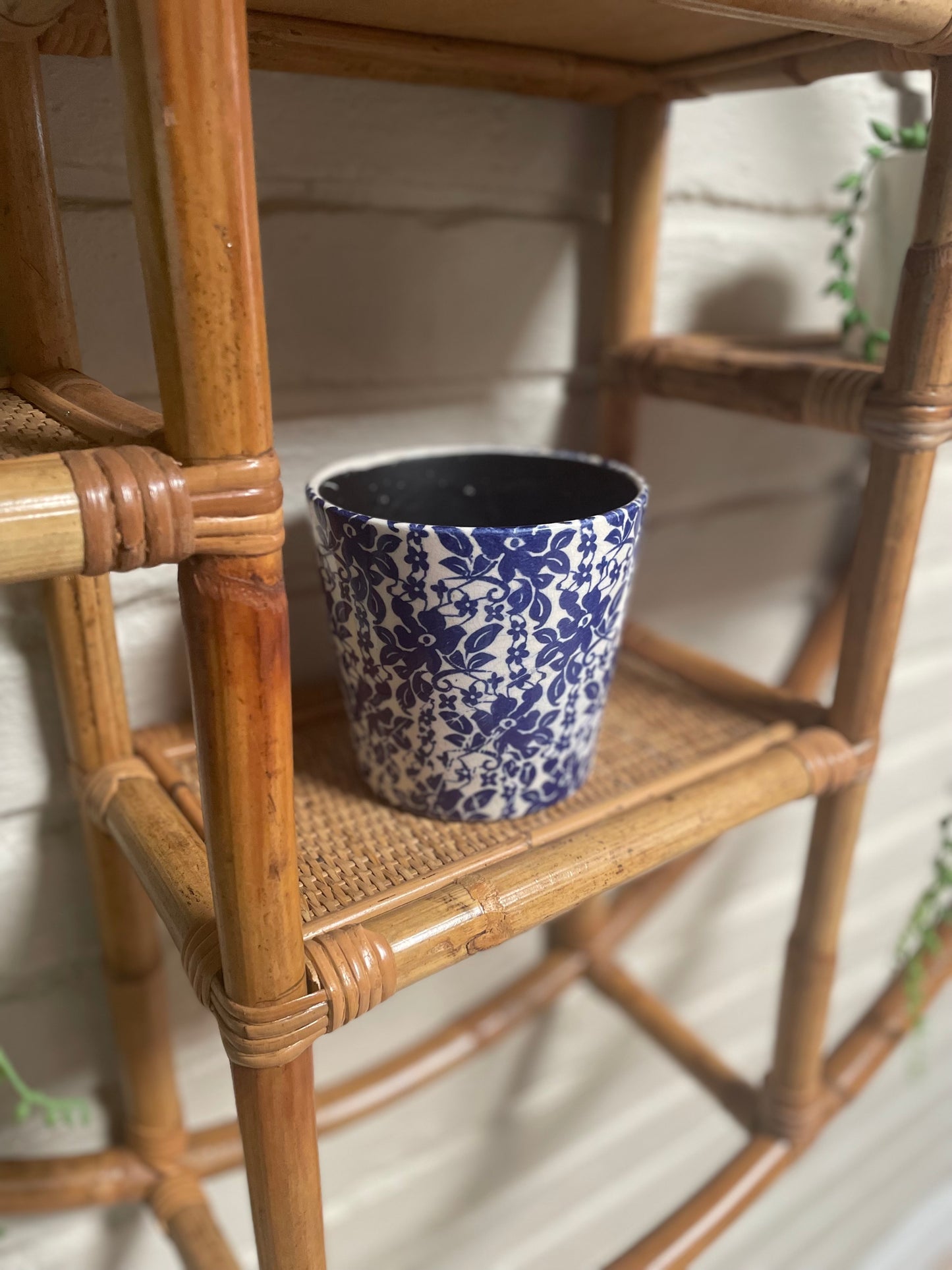 Round Rattan Wall Shelf