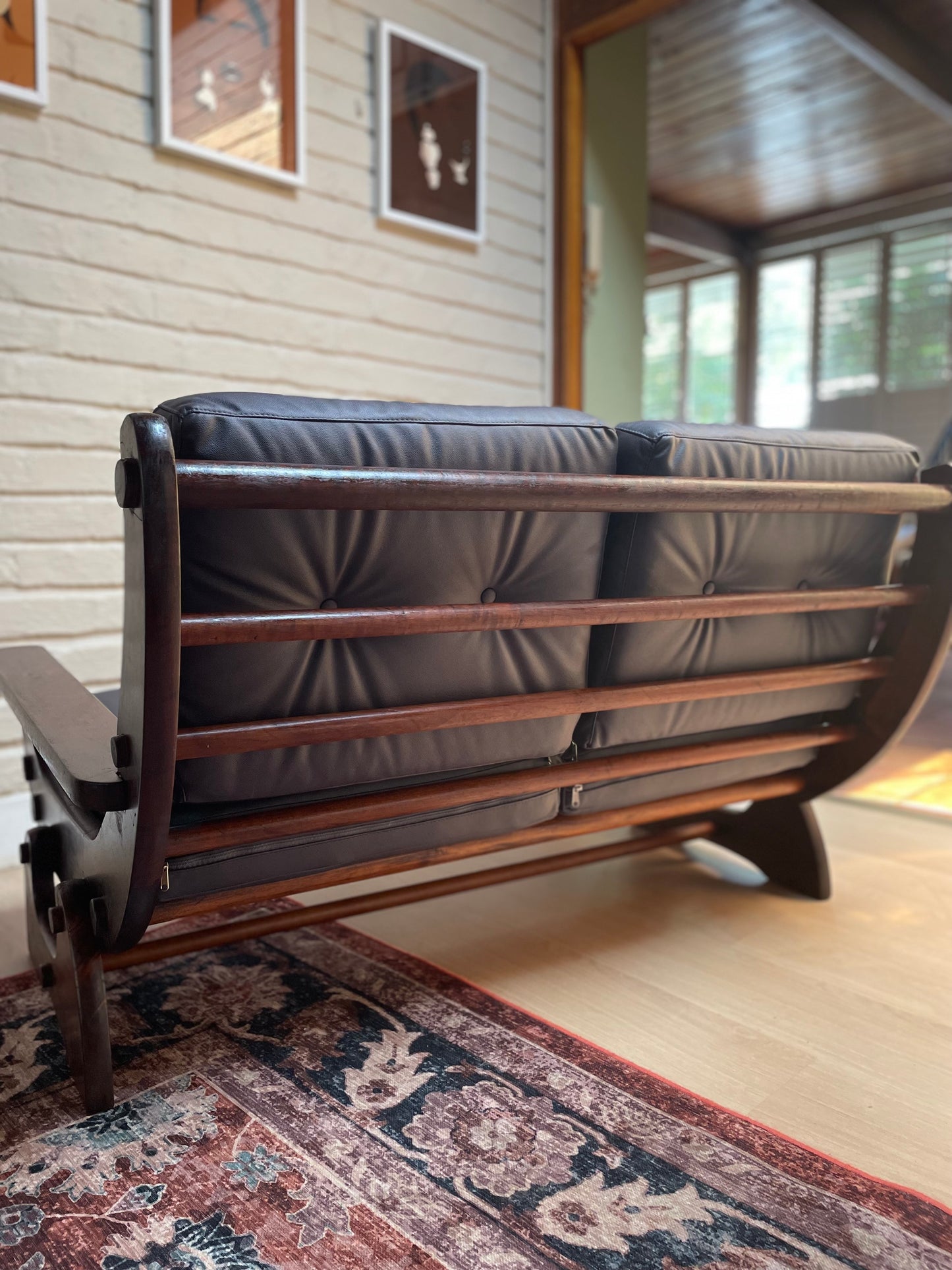 Mid-Century Imbuia Two-Seater by 31st Home